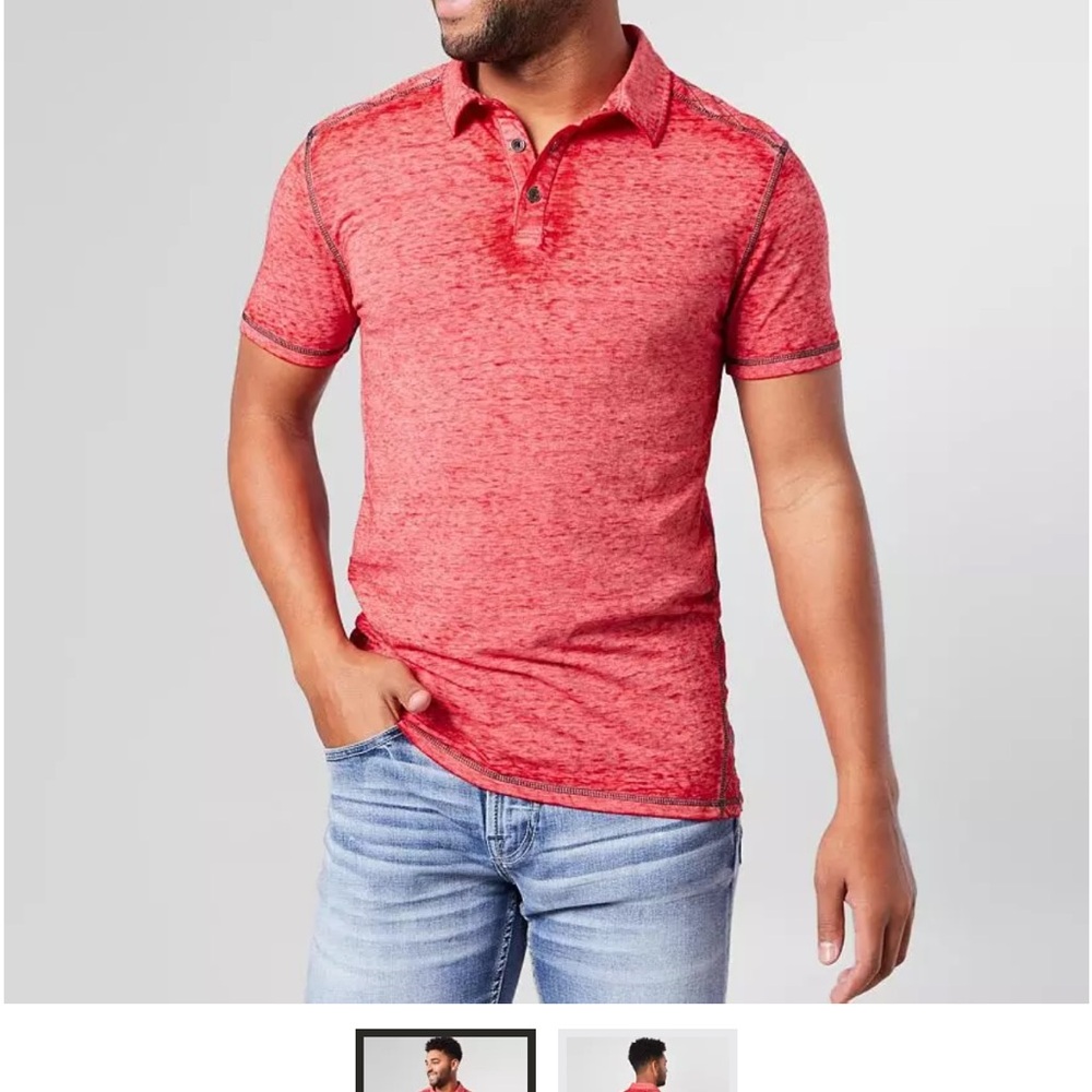 Buckle Red Heather Polo Shirt